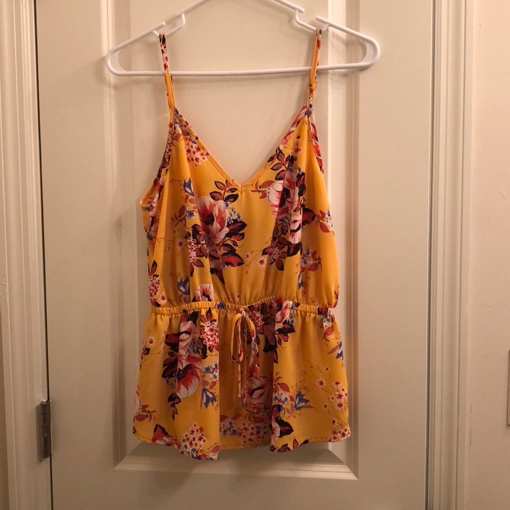 Beautiful yellow floral tank